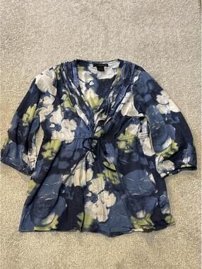 Calvin Klein Jeans Floral Print Long Sleeve Blouse